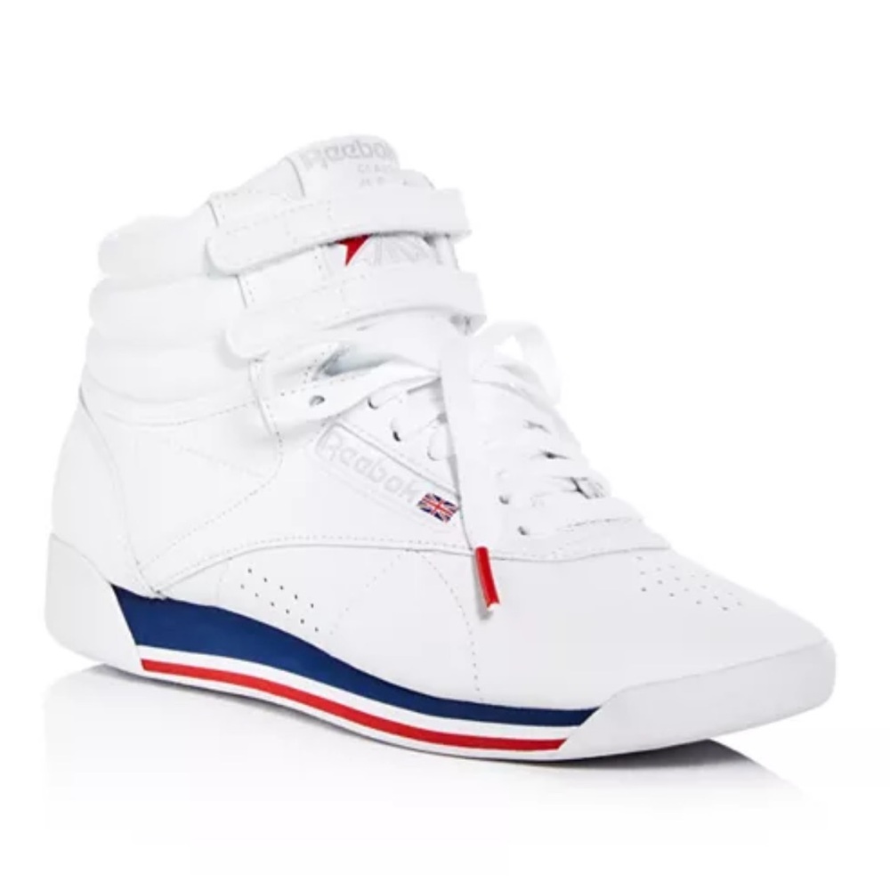 Reebok White and Blue Athletic Shoes